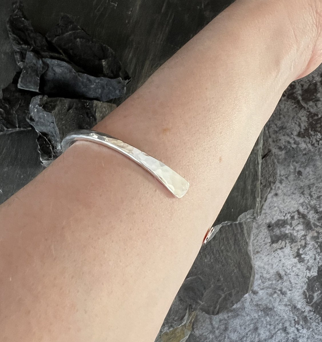 Aurora Crescent Torque Bangle (3.5 mm) - Kerry Gallop Jewellery