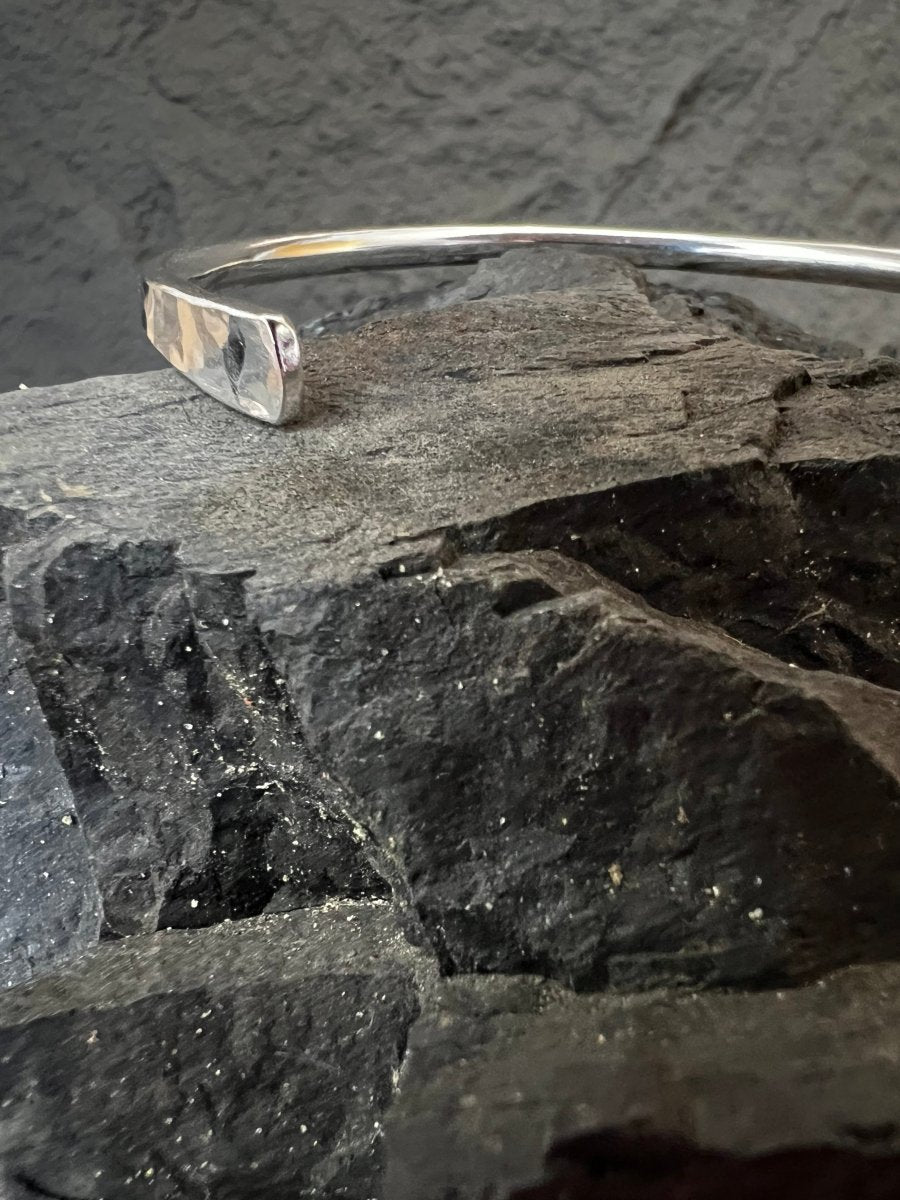 Aurora Crescent Torque Bangle (3.5 mm) - Kerry Gallop Jewellery