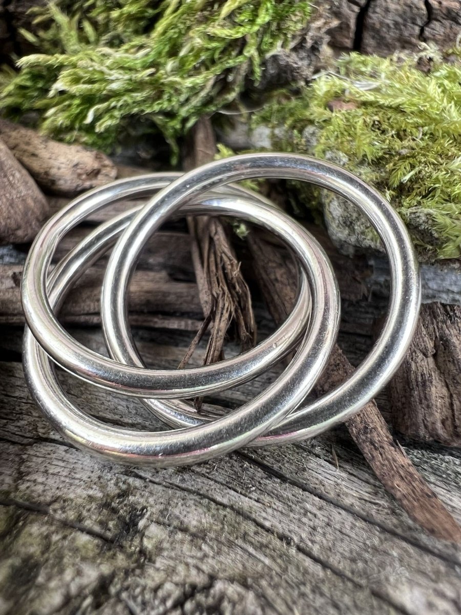 Interlocking Rings – Recycled Sterling Silver - Kerry Gallop Jewellery
