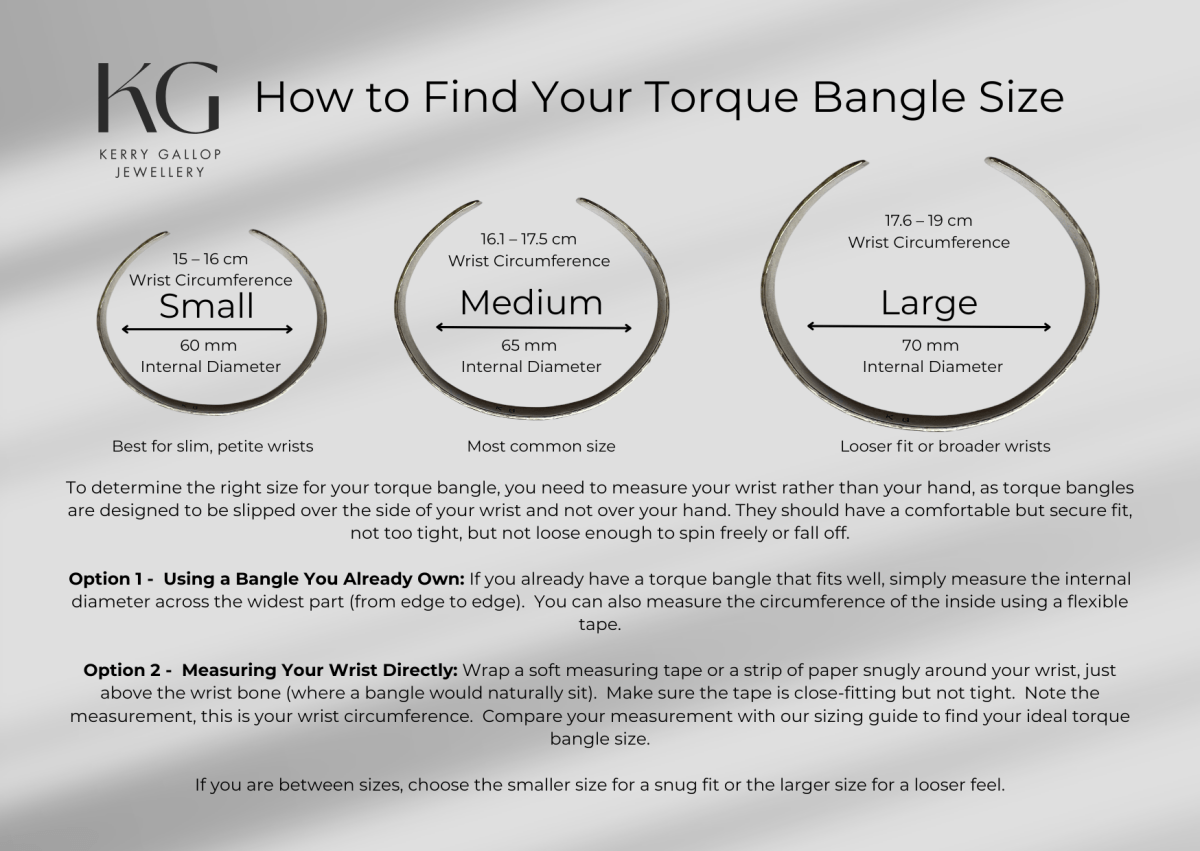 Sierra Textured Torque Bangle - Kerry Gallop Jewellery