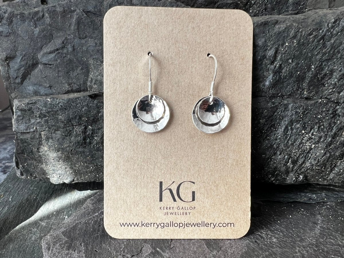 Sterling Silver Double Domed Earrings - Kerry Gallop Jewellery