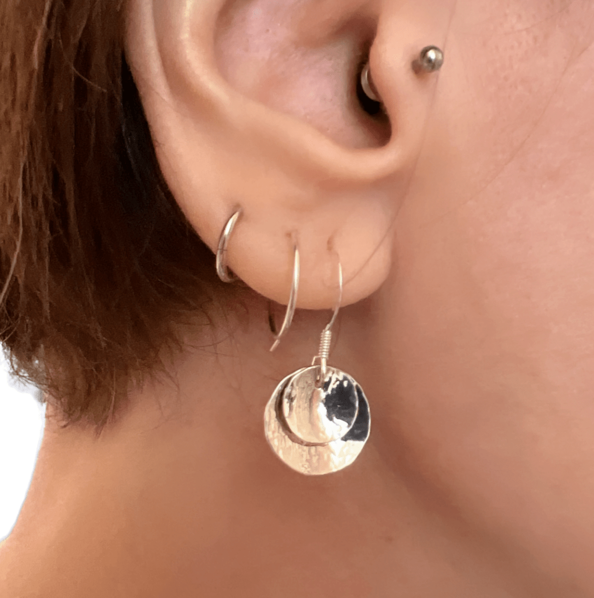Sterling Silver Double Domed Earrings - Kerry Gallop Jewellery
