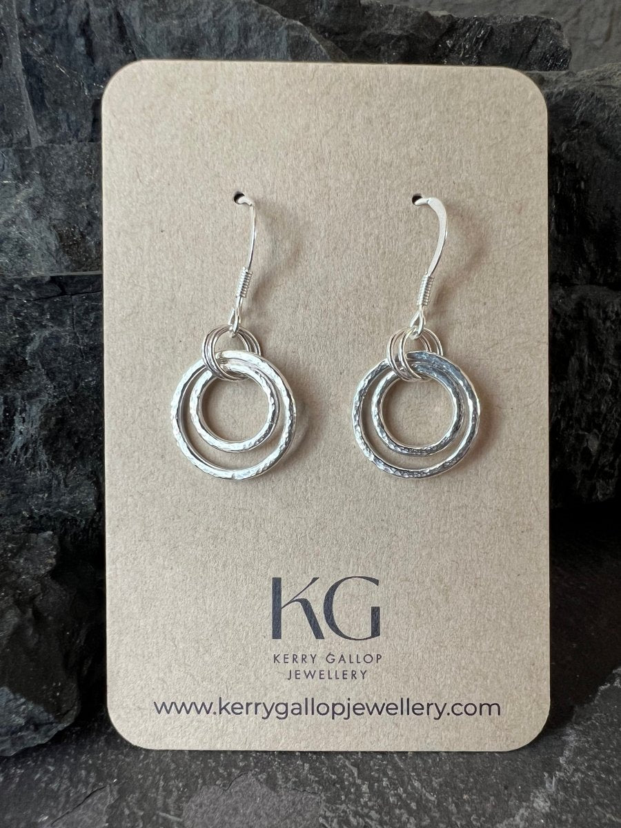 Sterling Silver Harmonic Circles Earrings - Kerry Gallop Jewellery