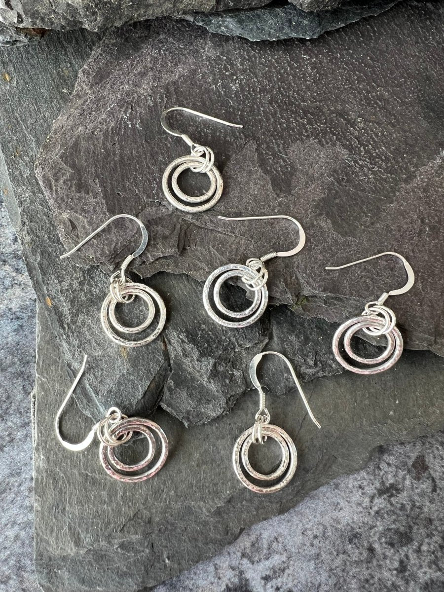 Sterling Silver Harmonic Circles Earrings - Kerry Gallop Jewellery