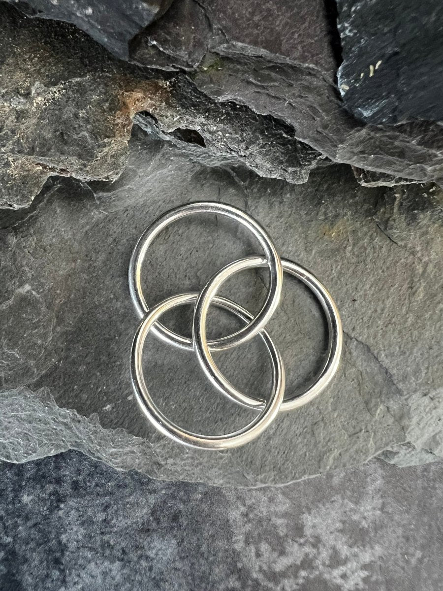 Sterling Silver Interlocking Rings - Kerry Gallop Jewellery