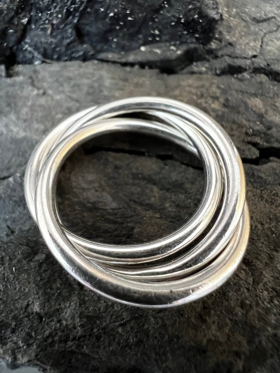 Sterling Silver Interlocking Rings - Kerry Gallop Jewellery