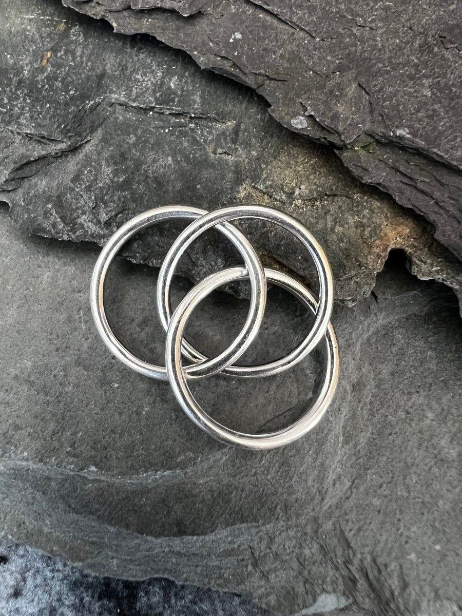 Sterling Silver Interlocking Rings - Kerry Gallop Jewellery