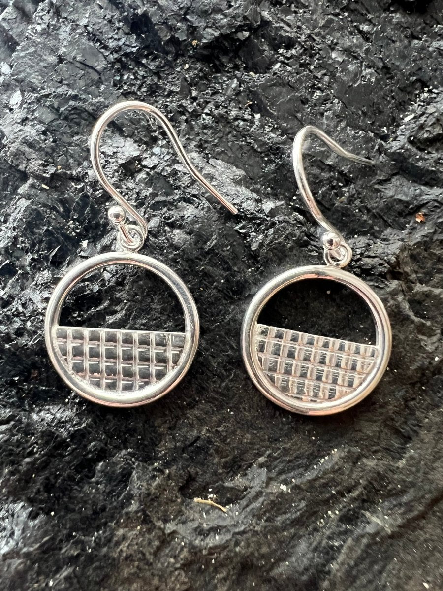Sterling Silver Lattice Halo Earrings - Kerry Gallop Jewellery