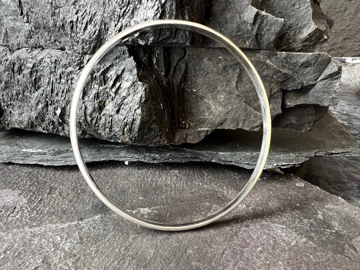 Sterling Silver Minimal Luxe Bangle - Kerry Gallop Jewellery