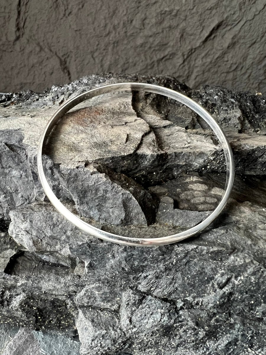 Sterling Silver Minimal Luxe Bangle - Kerry Gallop Jewellery