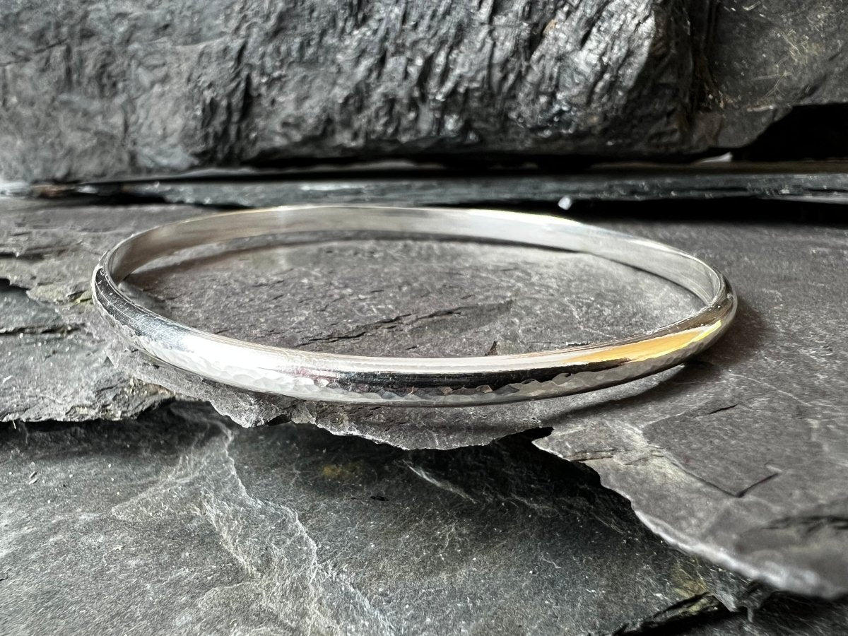 Sterling Silver Minimal Luxe Bangle - Kerry Gallop Jewellery