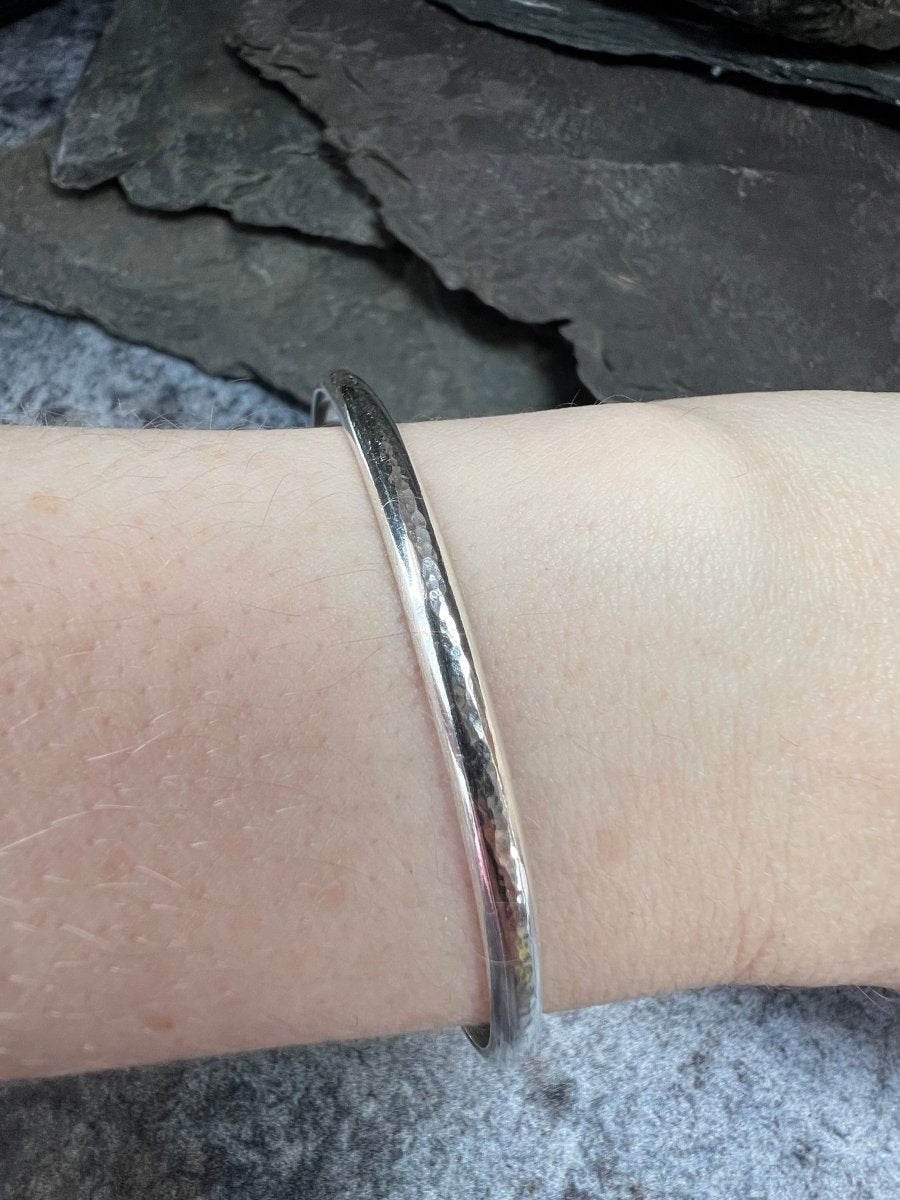Sterling Silver Minimal Luxe Bangle - Kerry Gallop Jewellery