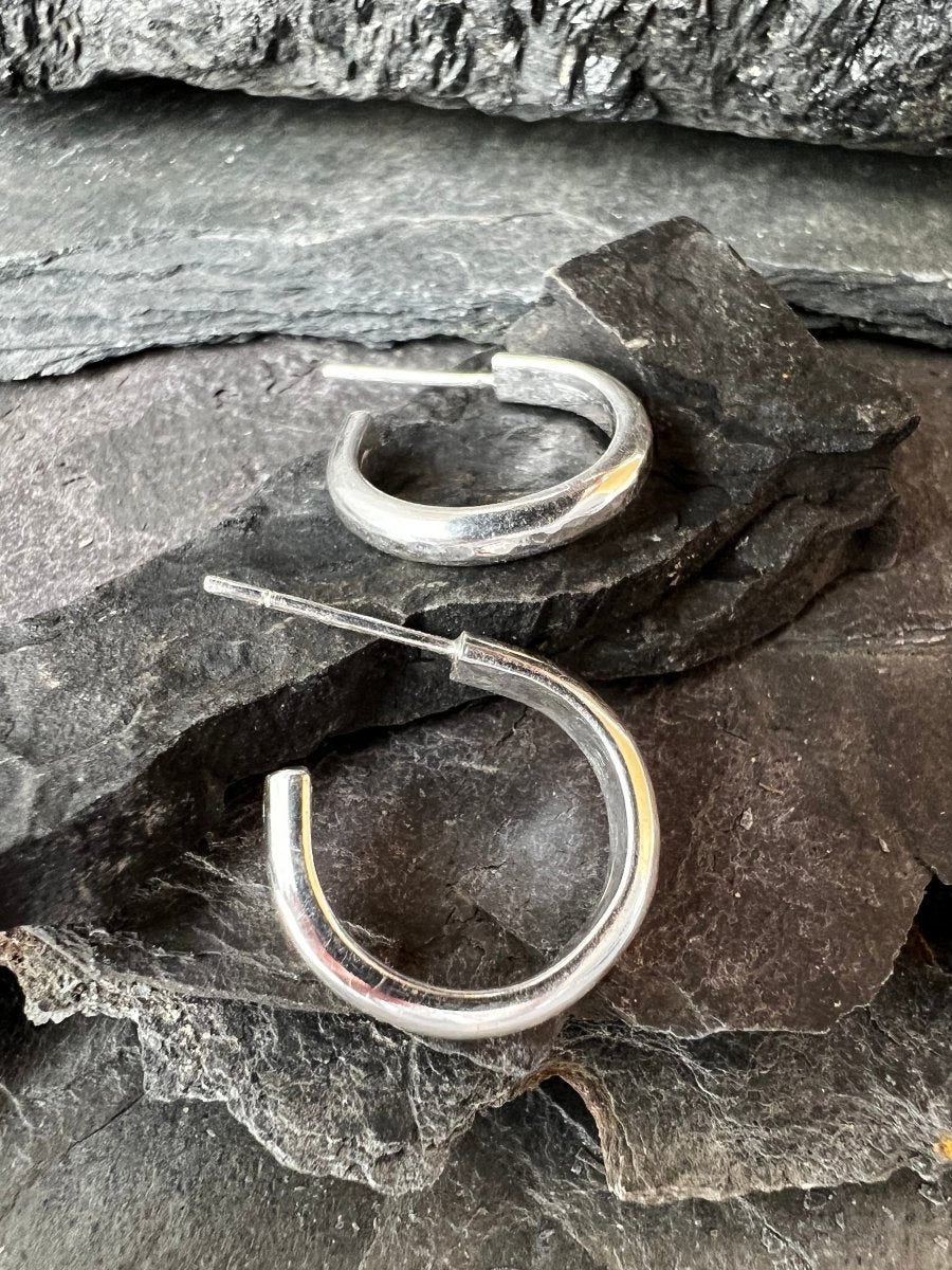 Sterling Silver Minimal Luxe Hoop Earrings - Kerry Gallop Jewellery
