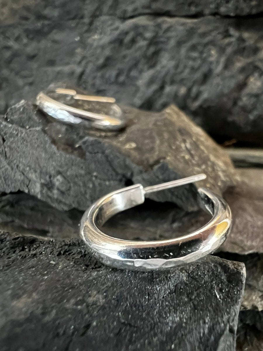 Sterling Silver Minimal Luxe Hoop Earrings - Kerry Gallop Jewellery
