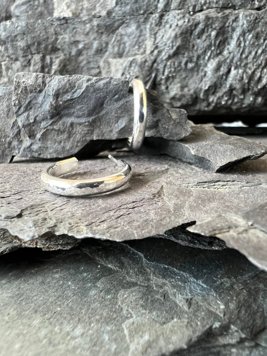 Sterling Silver Minimal Luxe Hoop Earrings - Kerry Gallop Jewellery