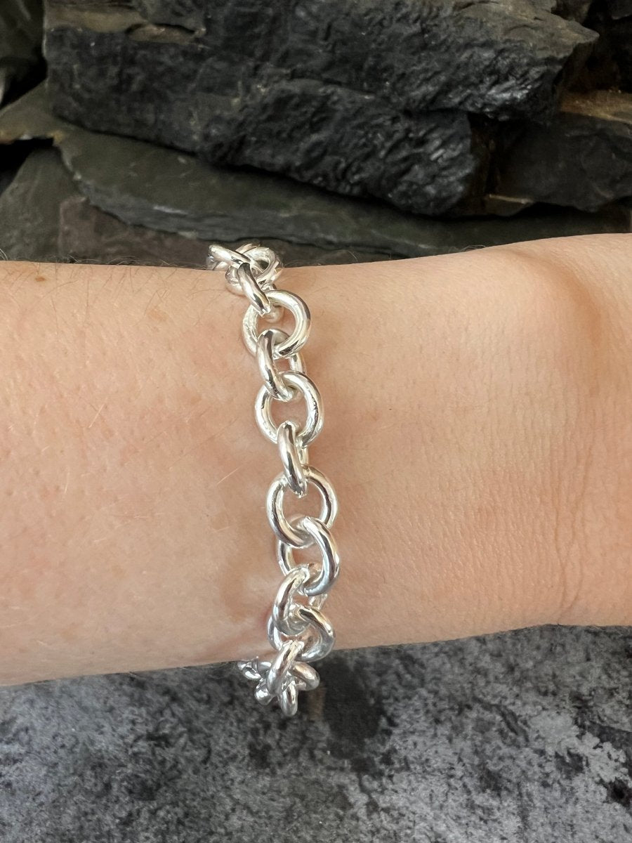 Sterling Silver Nova Oval Loop Toggle Bracelet - Kerry Gallop Jewellery