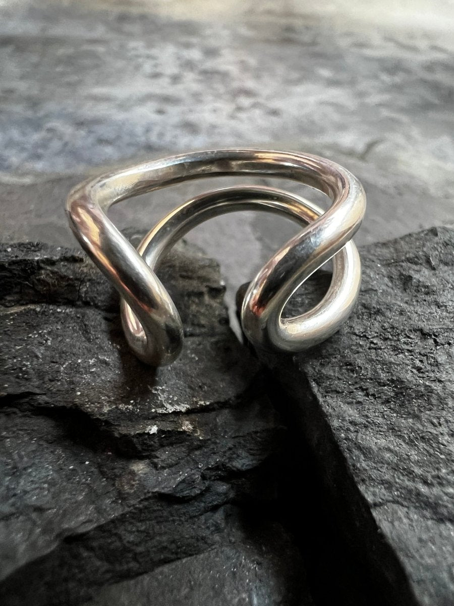 Sterling Silver Open End Loop Ring - Kerry Gallop Jewellery