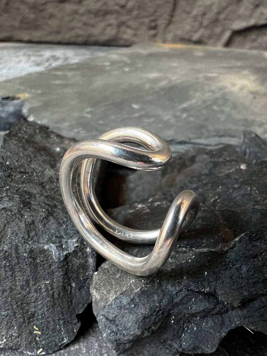 Sterling Silver Open End Loop Ring - Kerry Gallop Jewellery