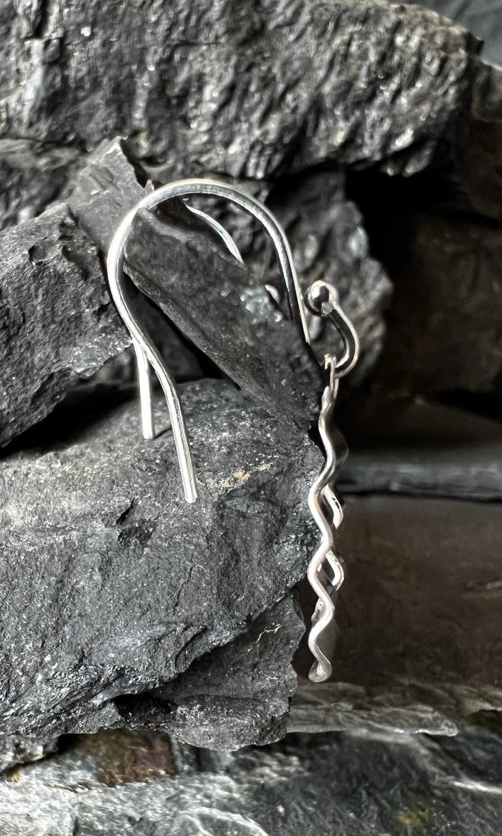 Sterling Silver Oval Wave Earrings - Kerry Gallop Jewellery