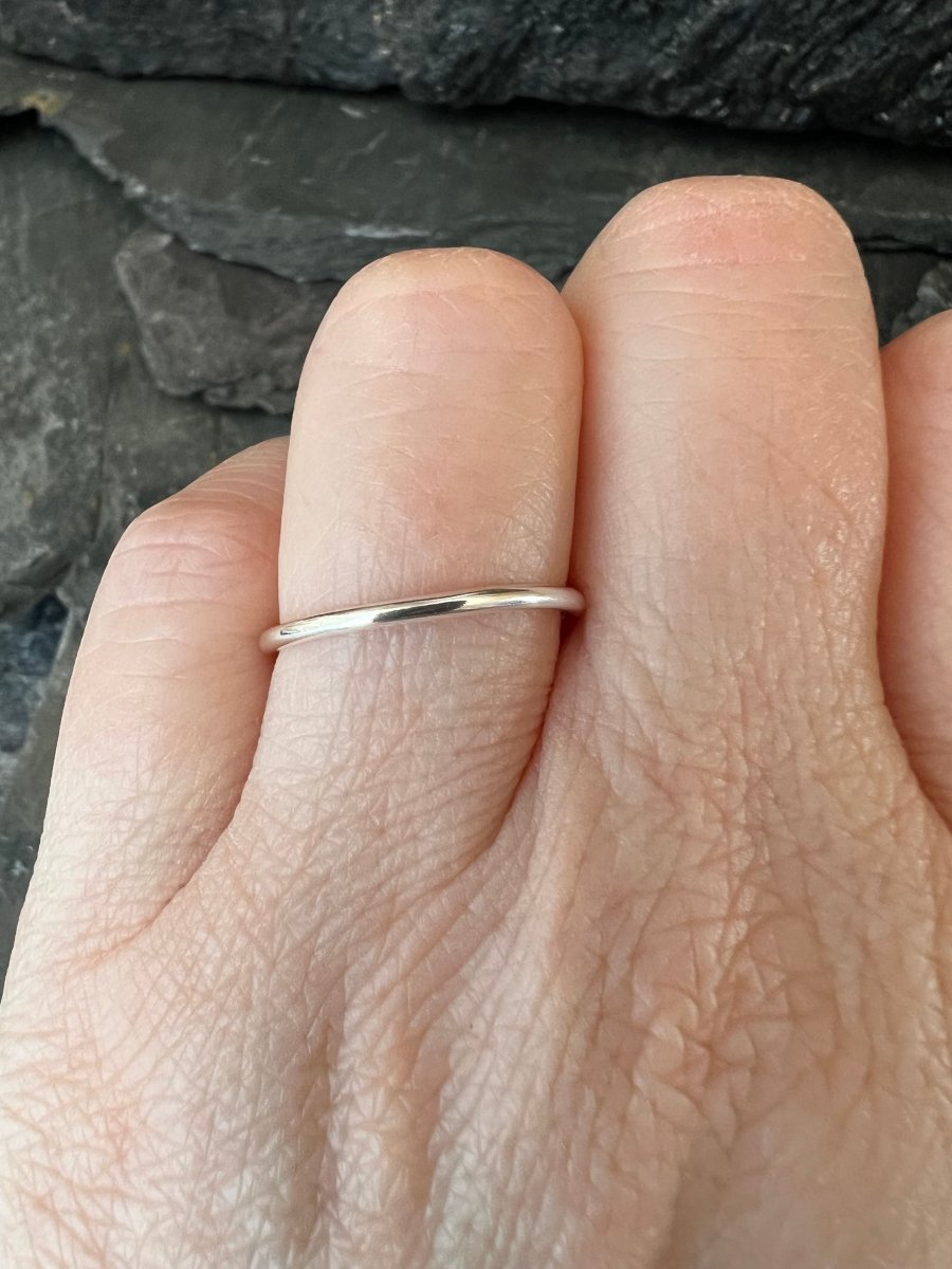 Sterling Silver Thin Stacking Ring - Kerry Gallop Jewellery