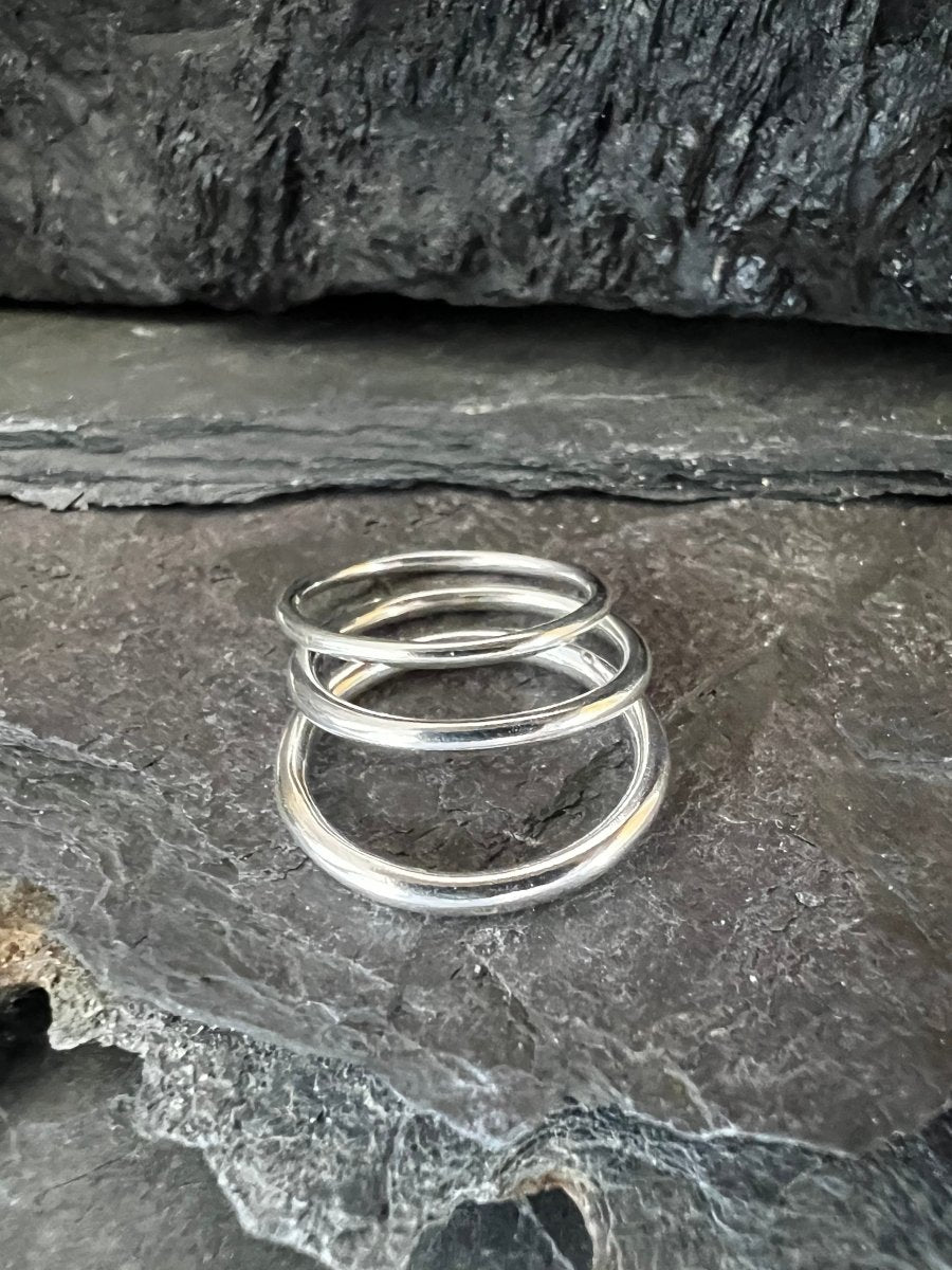 Sterling Silver Thin Stacking Ring - Kerry Gallop Jewellery