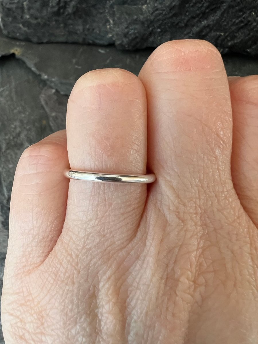 Sterling Silver Thin Stacking Ring - Kerry Gallop Jewellery