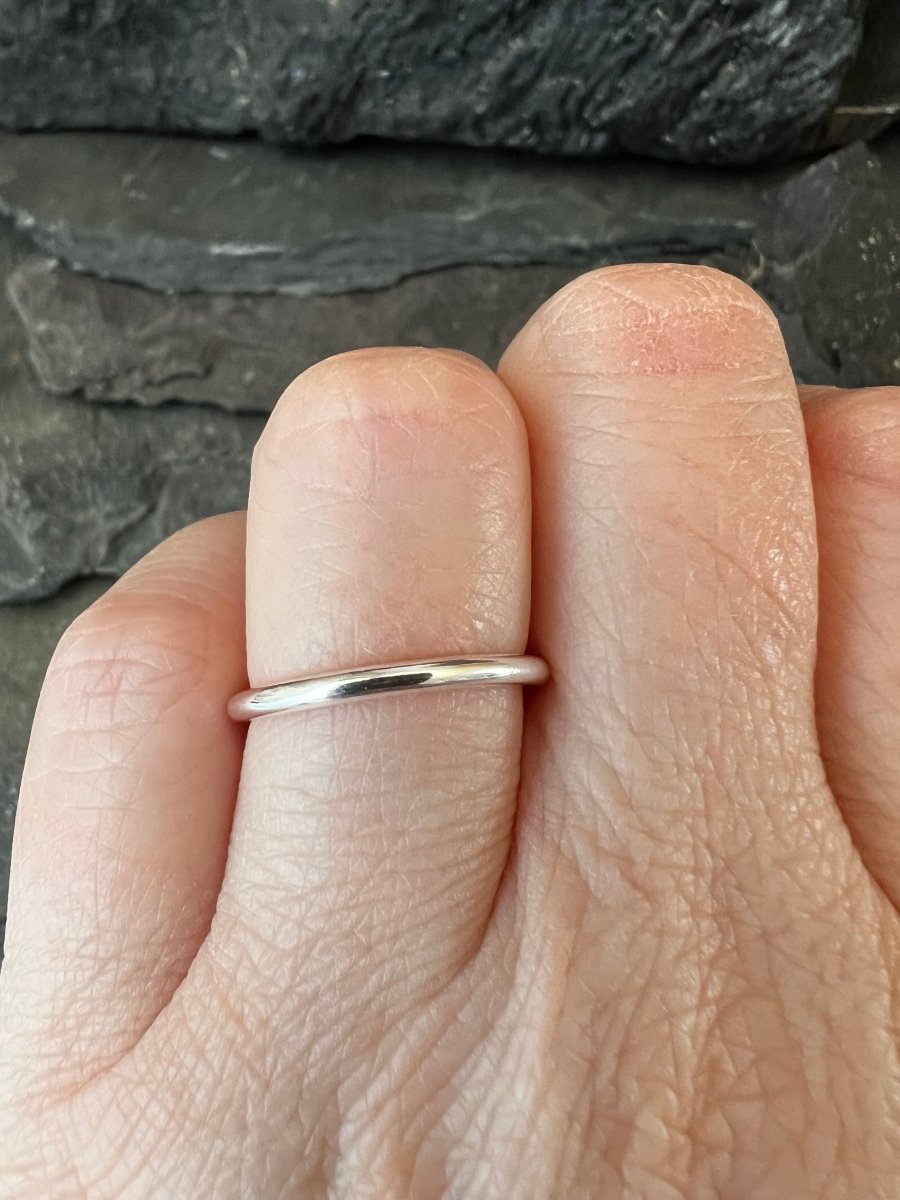 Sterling Silver Thin Stacking Ring - Kerry Gallop Jewellery