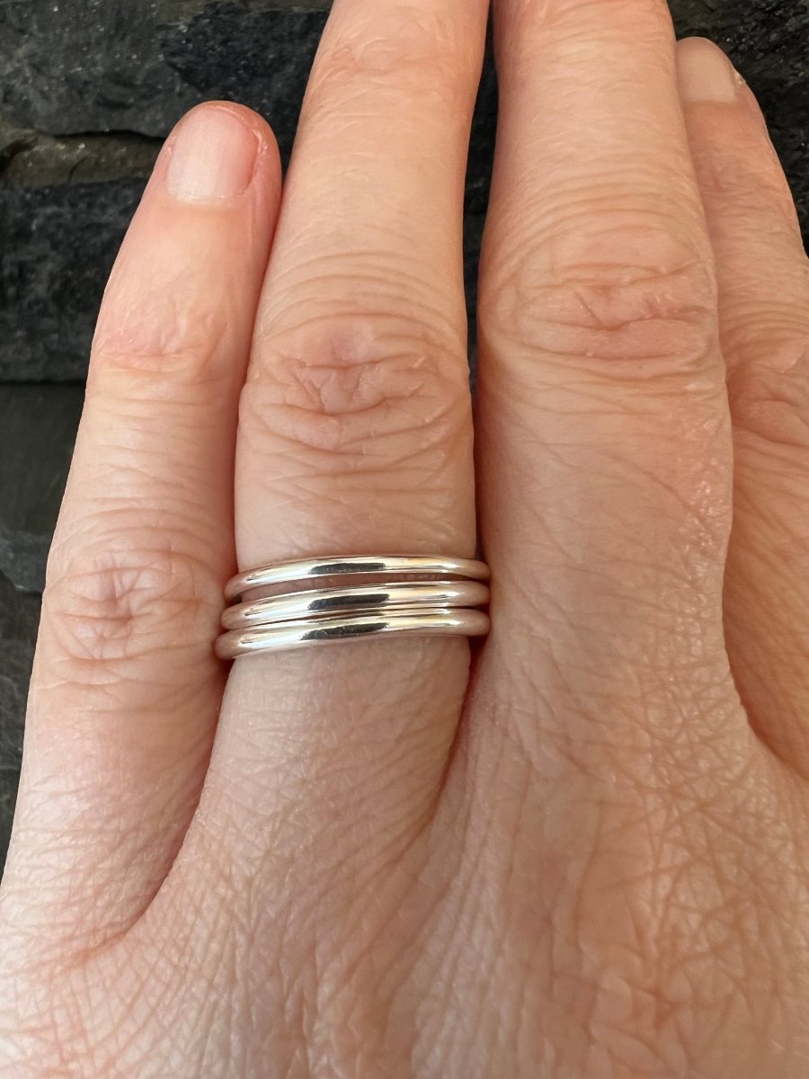 Sterling Silver Thin Stacking Ring - Kerry Gallop Jewellery