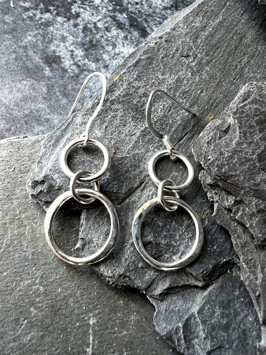 Sterling Silver Unity Drop Earrings - Kerry Gallop Jewellery