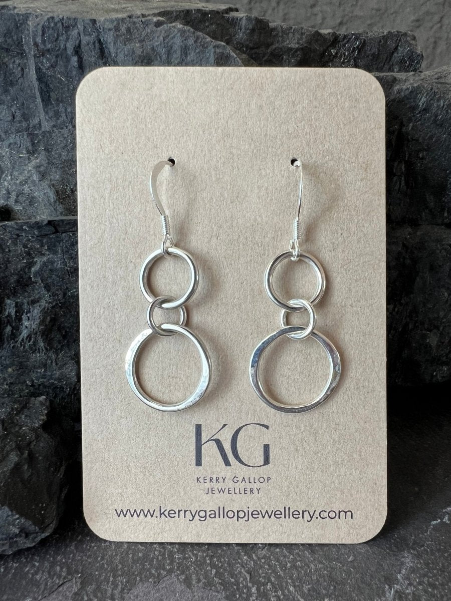Sterling Silver Unity Drop Earrings - Kerry Gallop Jewellery