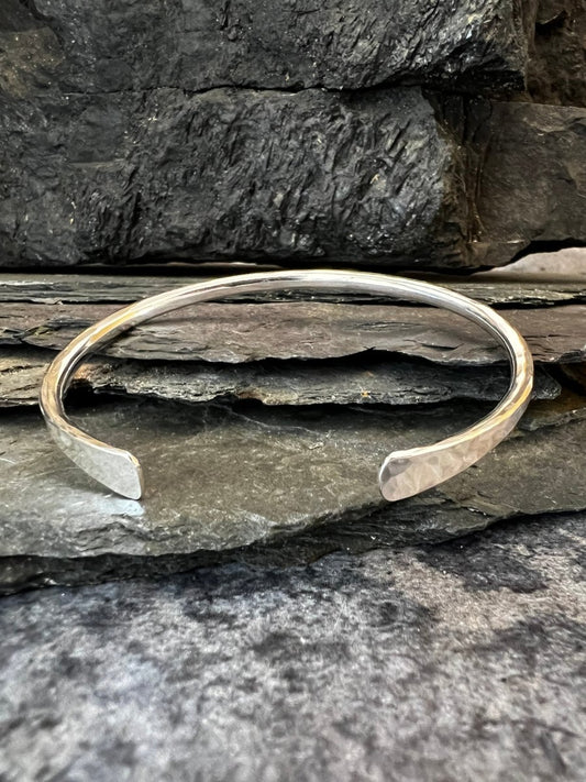 Aurora Crescent Torque Bangle (3.5 mm) - Kerry Gallop Jewellery