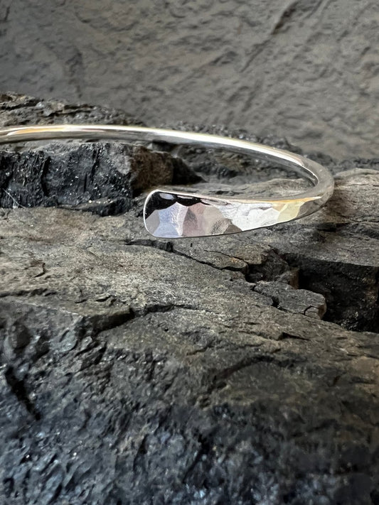 Aurora Crescent Torque Bangle (3.5 mm) - Kerry Gallop Jewellery