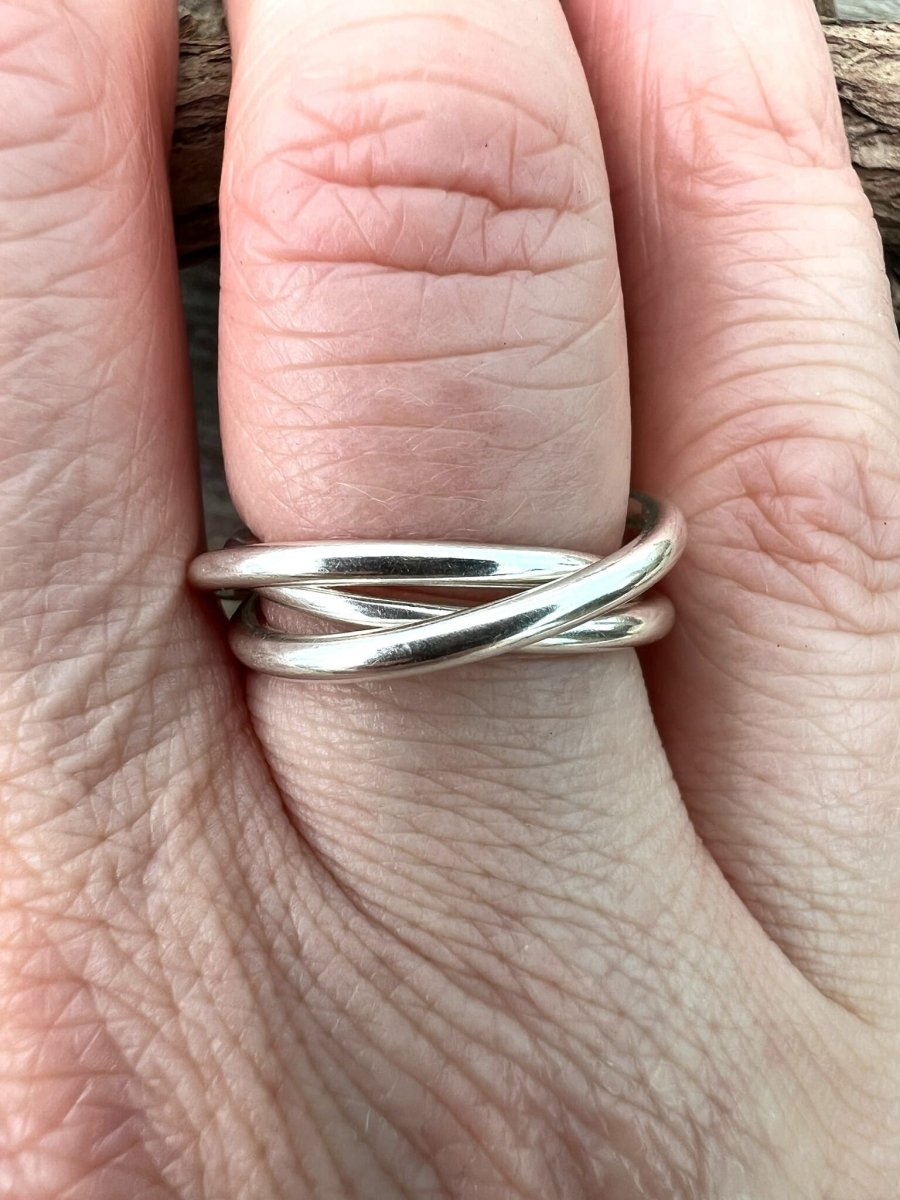 Interlocking Rings – Recycled Sterling Silver - Kerry Gallop Jewellery