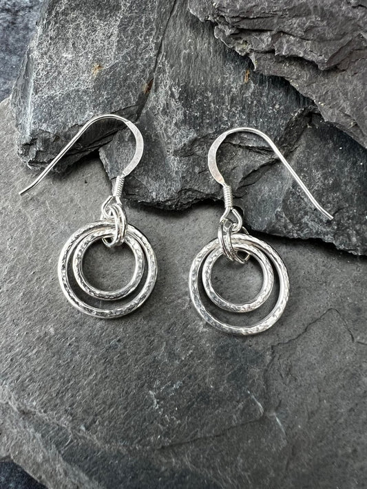 Sterling Silver Harmonic Circles Earrings - Kerry Gallop Jewellery