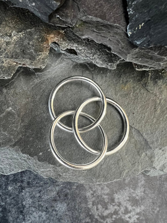 Sterling Silver Interlocking Rings - Kerry Gallop Jewellery