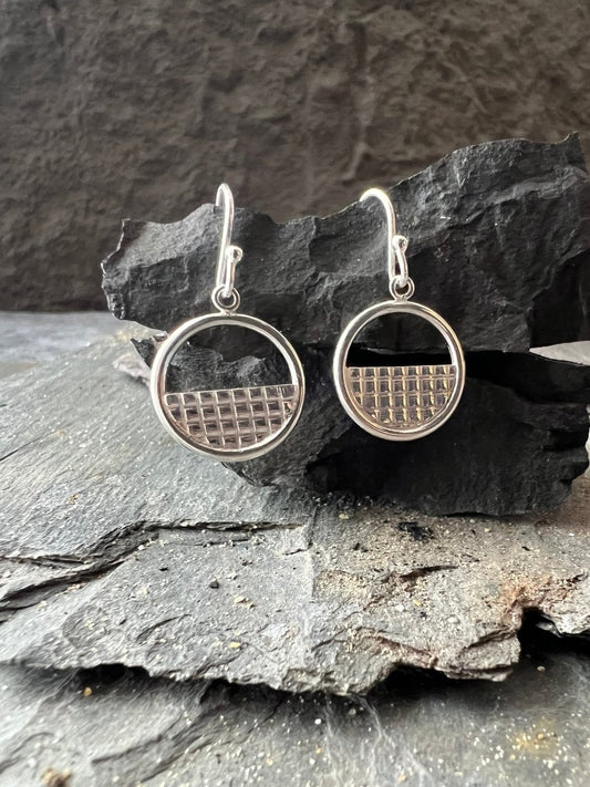 Sterling Silver Lattice Halo Earrings - Kerry Gallop Jewellery