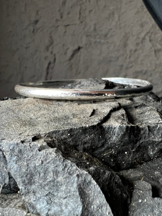 Sterling Silver Minimal Luxe Bangle - Kerry Gallop Jewellery