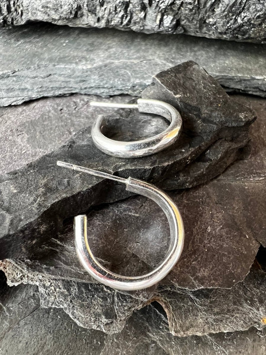 Sterling Silver Minimal Luxe Hoop Earrings - Kerry Gallop Jewellery