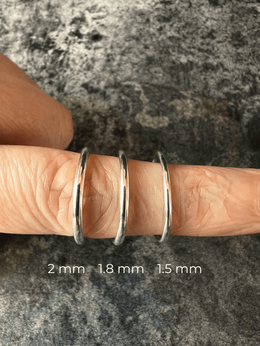 Sterling Silver Thin Stacking Ring - Kerry Gallop Jewellery