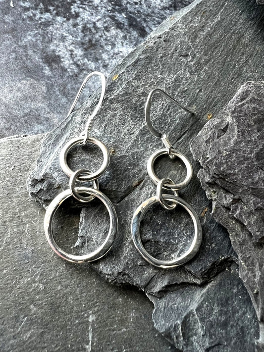 Sterling Silver Unity Drop Earrings - Kerry Gallop Jewellery