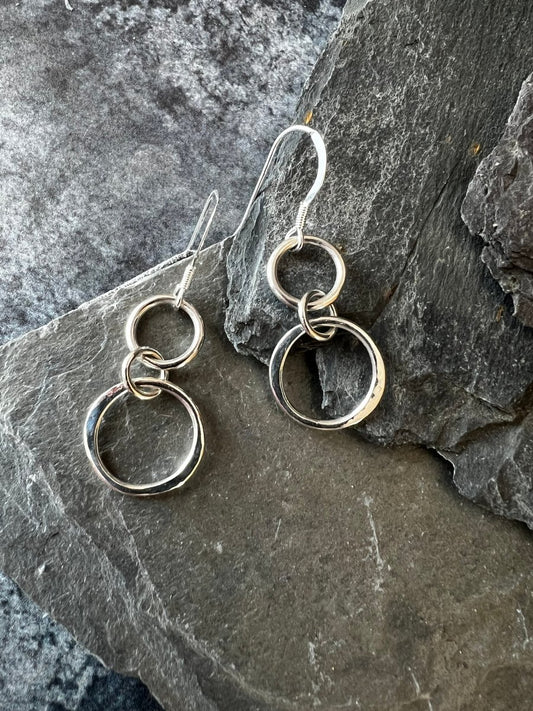 Sterling Silver Unity Drop Earrings - Kerry Gallop Jewellery