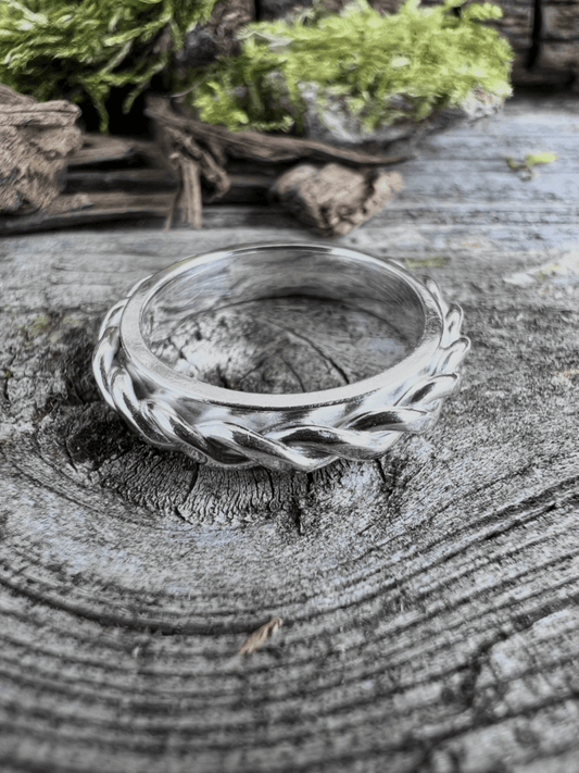 Twisted Plait Ring – Recycled Sterling Silver - Kerry Gallop Jewellery